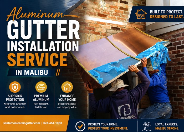 Aluminum gutter installation service